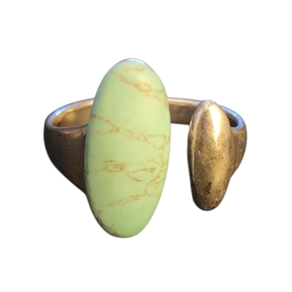 ROBERT LEE MORRIS Soho Silver Hinged Cuff Bracelet Turquoise Color Stone Boho - Picture 8 of 8